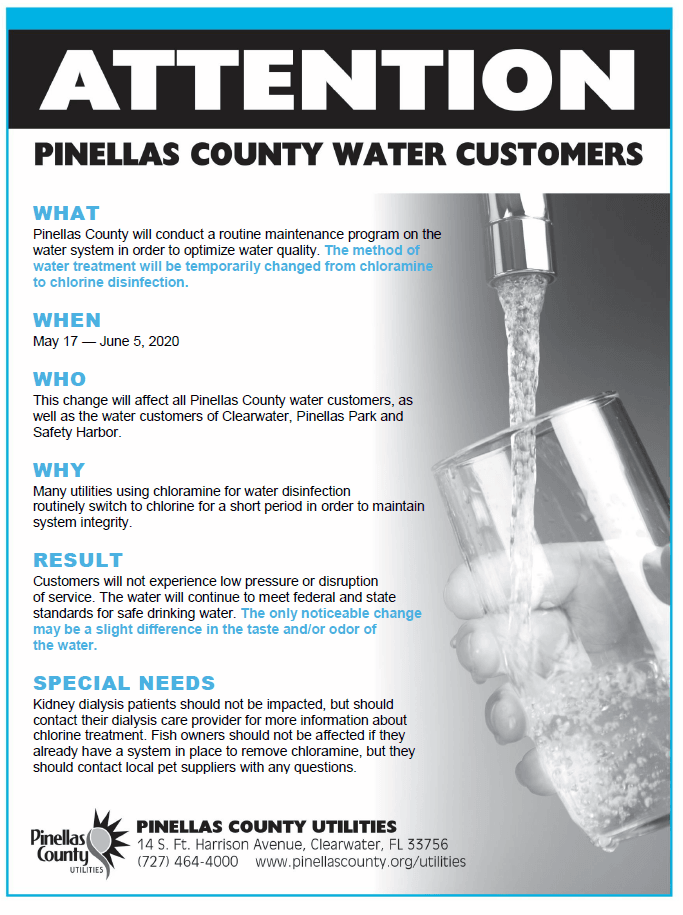 Pinellas County Drinking Water Notice
