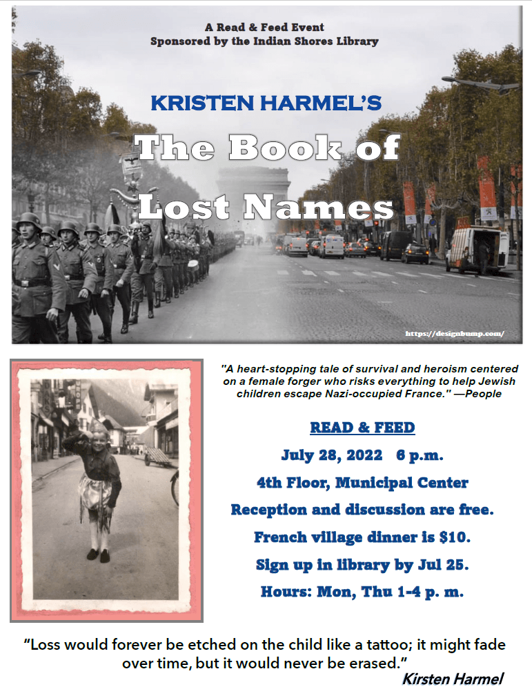 The Book of Lost Names July 28 Read and Feed Flyer (PNG)