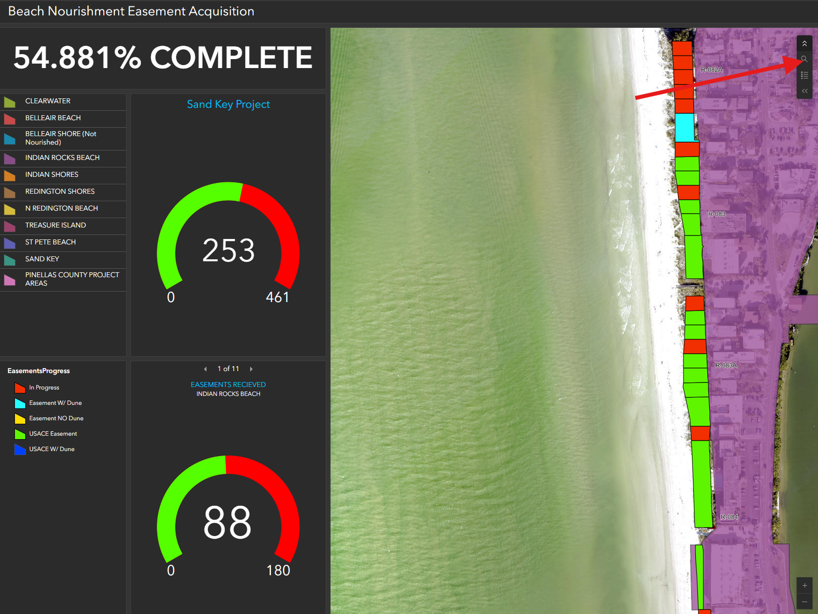 Easement Aquisition Map example