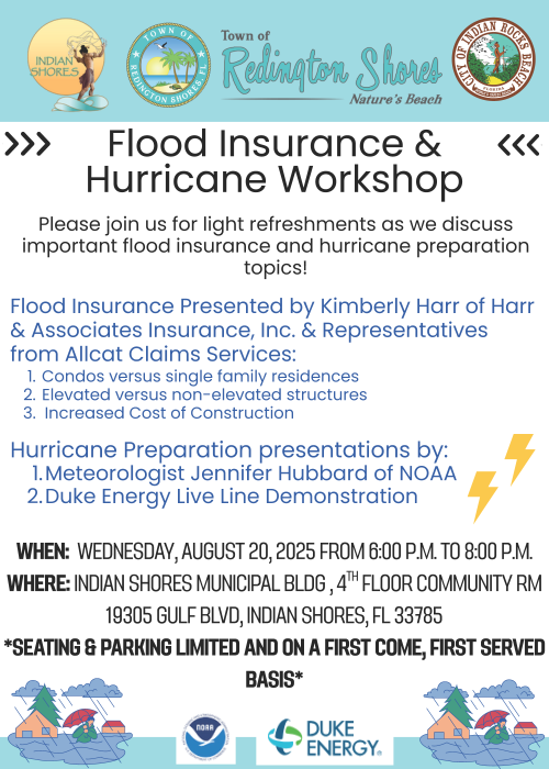 August 20 Flood Insurance Workshop Flyer Image